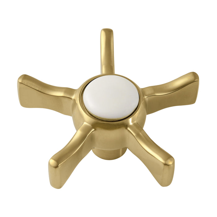 Kingston Hamilton KSDH2967NX Brass Cross Handle, Brushed Brass