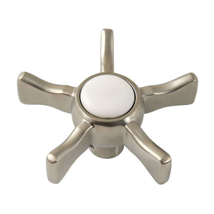 Kingston Hamilton KSDH2968NX Brass Cross Handle, Brushed Nickel