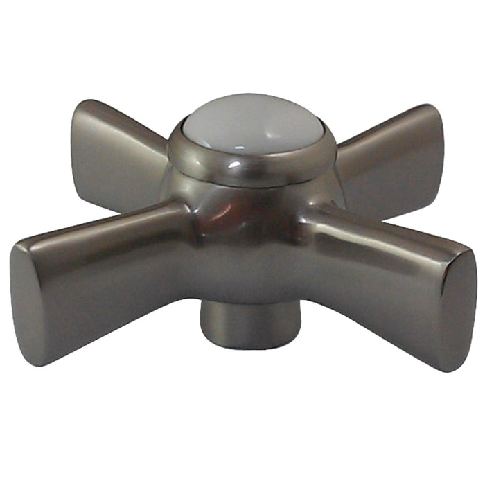 Kingston KSDH2968ZX Brass Cross Handle, Diverter for Tub Filler, Brushed Nickel