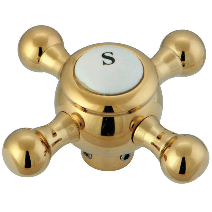 Kingston KSDH44625BX Metal Cross Handle, Diverter for Tub Filler, Polished Brass