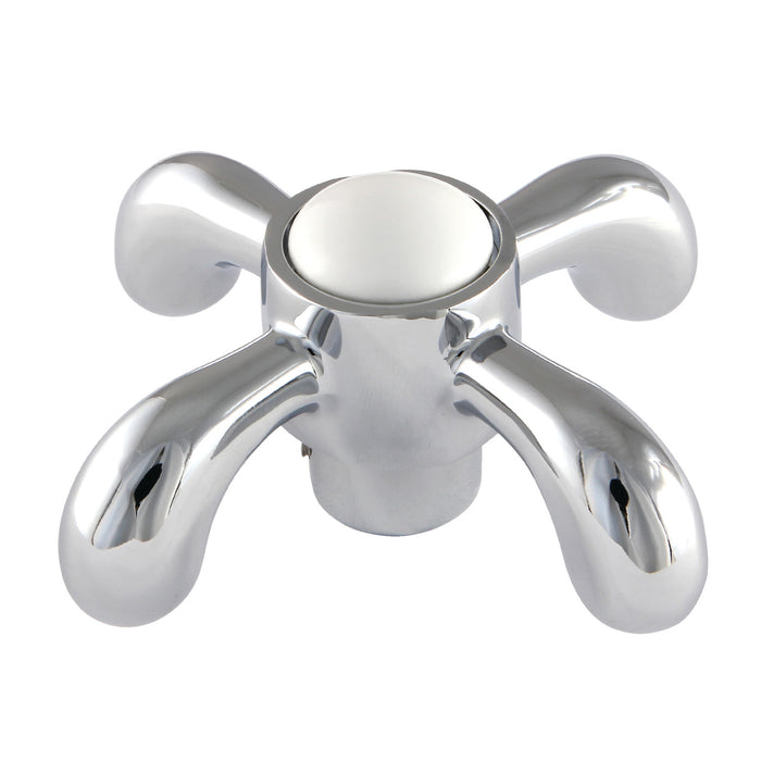 Kingston French Country KSDH7981TX Metal Cross Handle, Diverter for Tub and Shower Faucet, Polished Chrome