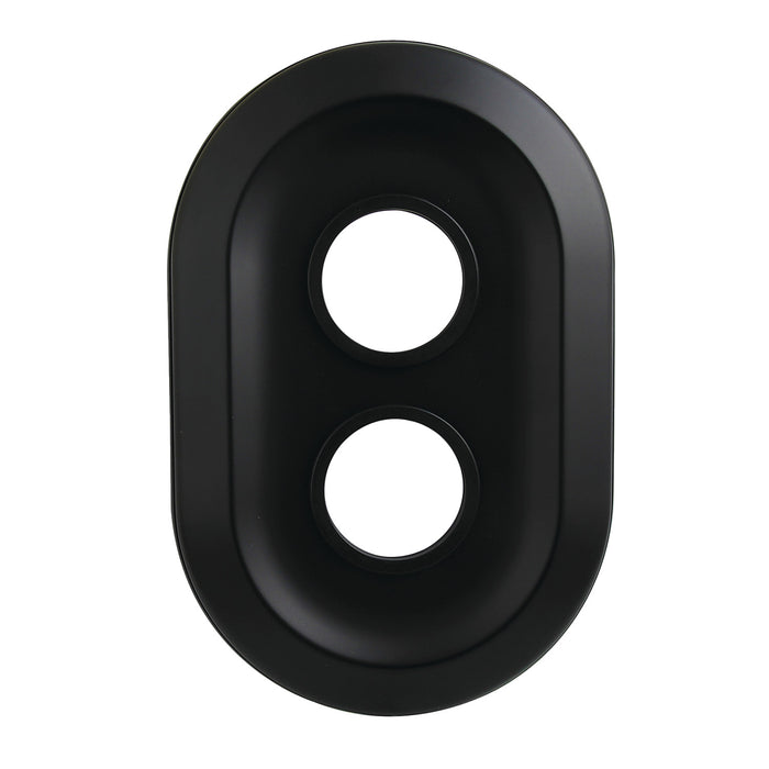 Kingston KSE36300 Oval Shower Escutcheon Plate, Matte Black