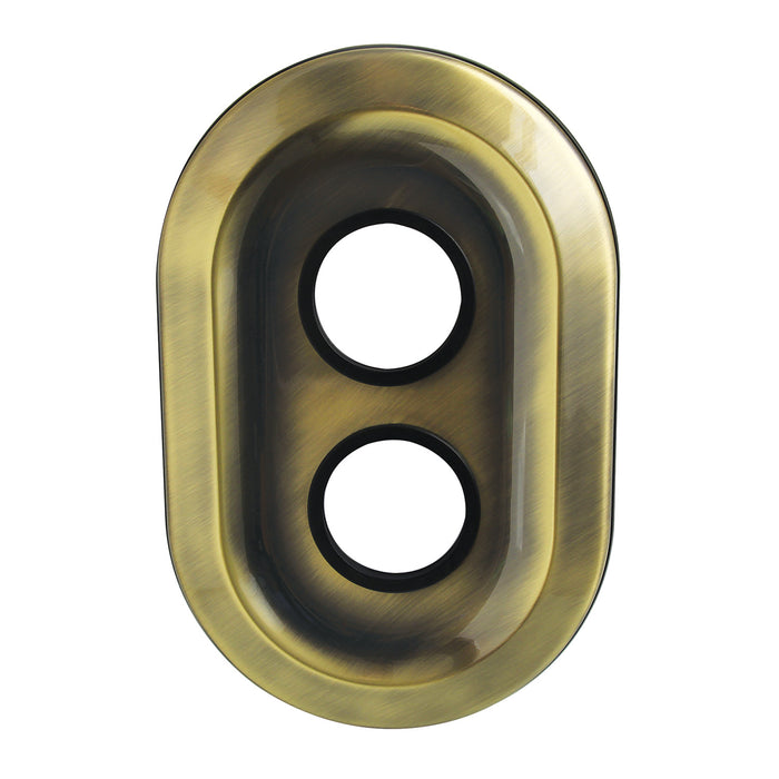 Kingston KSE36330 Oval Shower Escutcheon Plate, Antique Brass