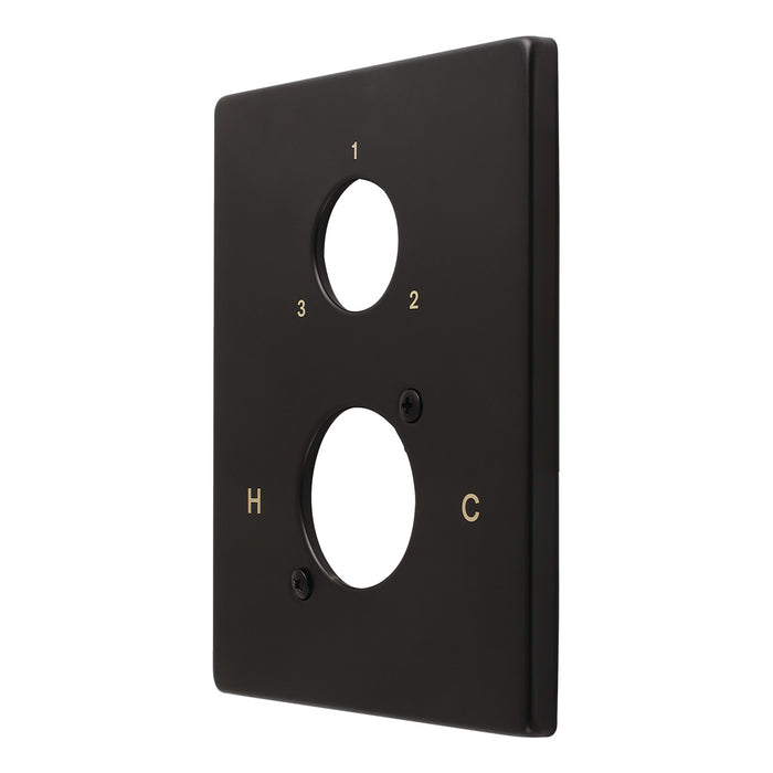 Kingston KSE46130 Square Shower Escutcheon Plate, Matte Black