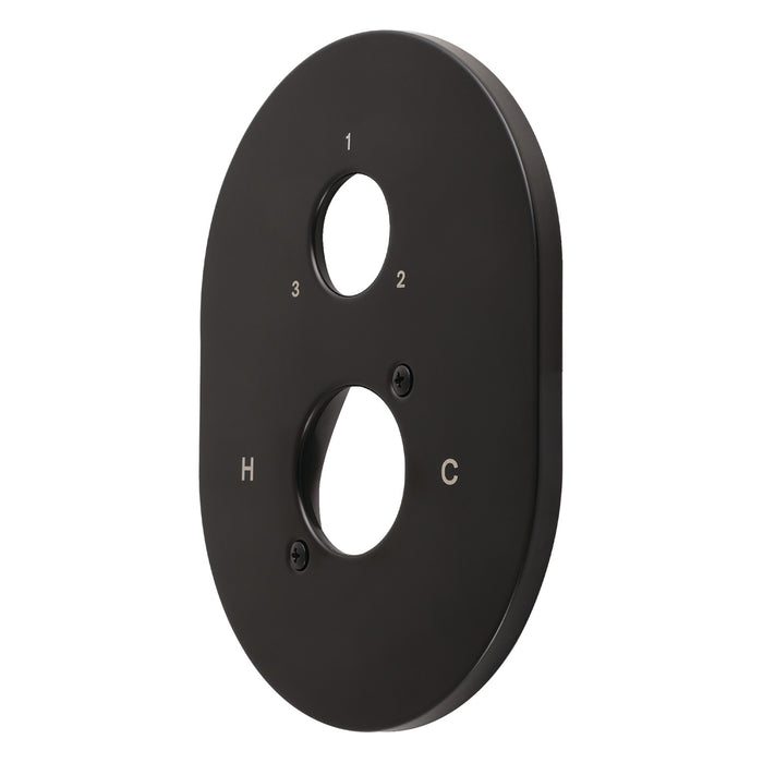 Kingston KSE86130 Oval Shower Escutcheon Plate, Matte Black