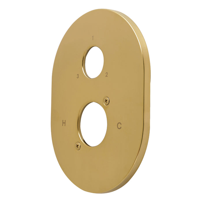 Kingston KSE86137 Oval Shower Escutcheon Plate, Brushed Brass