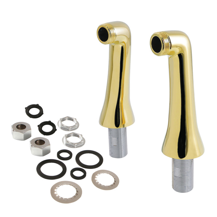 Kingston KSEL268PB Brass Deck Mount Tub Faucet Riser (KS268PB), Polished Brass