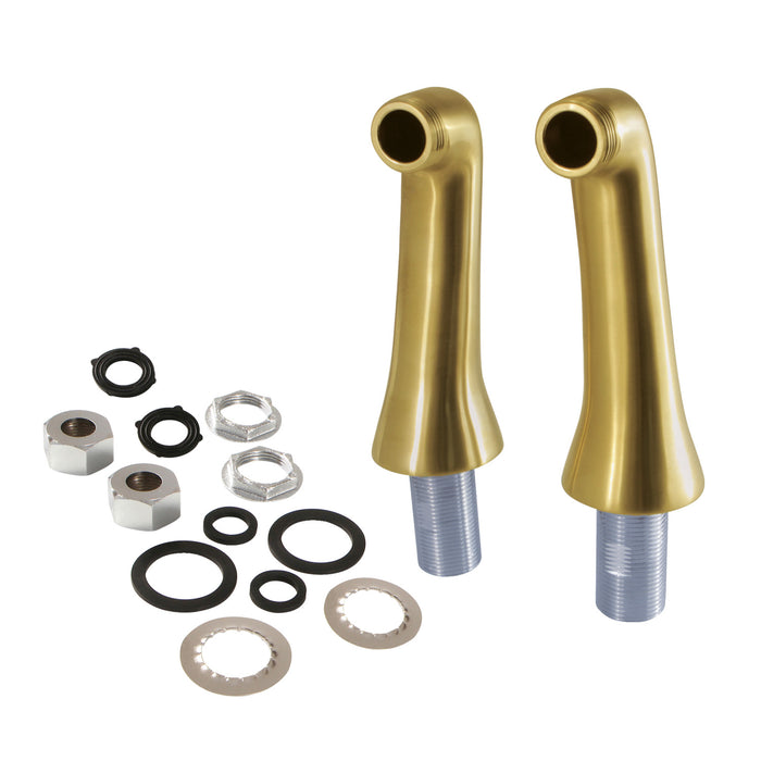 Kingston Vintage KSEL268SB Brass Deck Mount Tub Faucet Riser (KS268SB), Brushed Brass