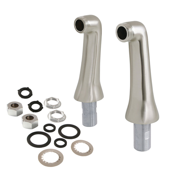 KSEL268SN Brass Deck Mount Tub Faucet Riser (KS268SN), Brushed Nickel