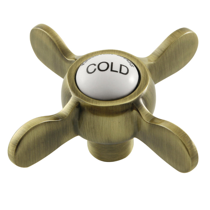 Kingston Essex KSH113ABC Metal Cross Handle (Cold Side), Antique Brass