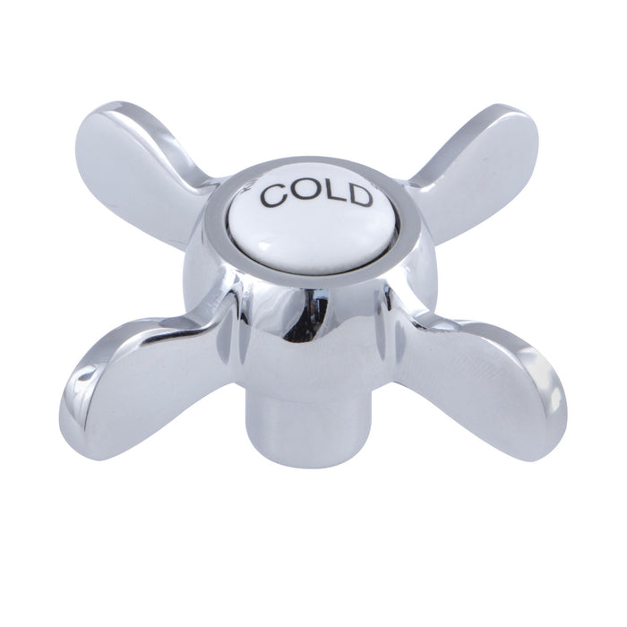 Kingston Essex KSH113C Metal Cross Handle (Cold Side), Polished Chrome