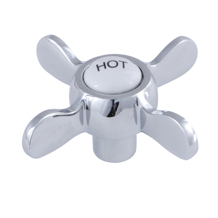 Kingston Essex KSH113H Metal Cross Handle (Hot Side), Polished Chrome