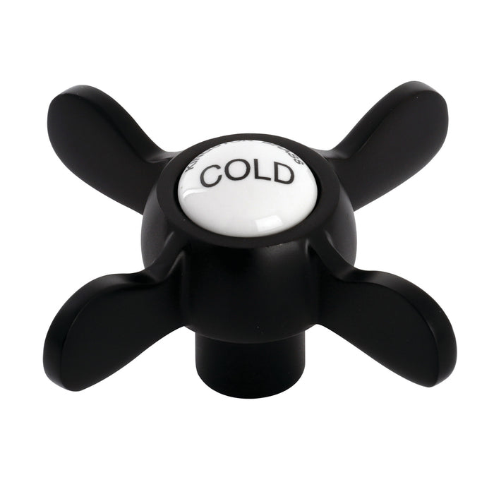 Kingston Essex KSH113MBC Metal Cross Handle (Cold Side), Matte Black