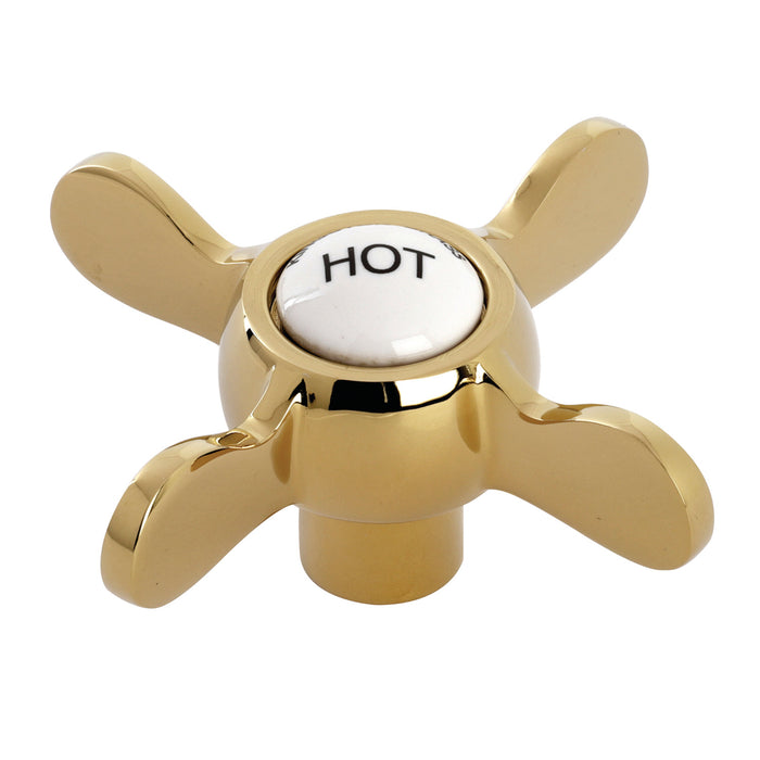 Kingston Essex KSH113PBH Metal Cross Handle (Hot Side), Polished Brass