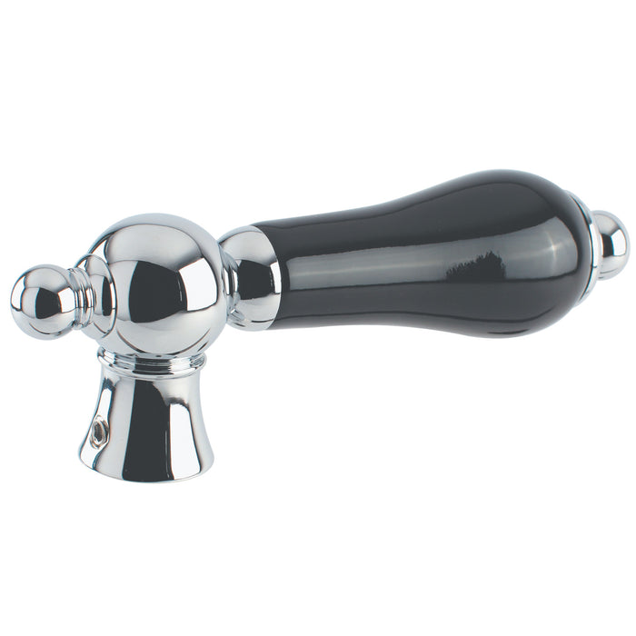 Kingston Duchess KSH1161PKL Black Porcelain Lever Handle, Polished Chrome