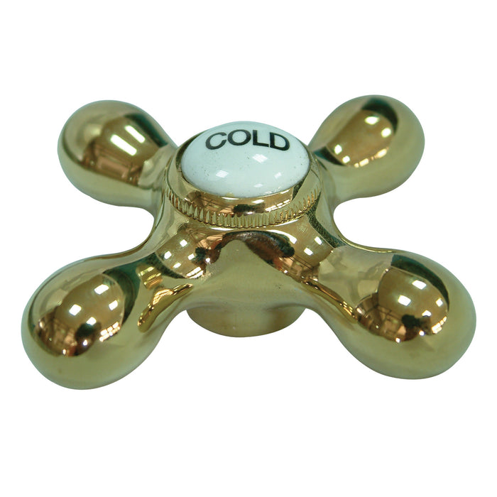Kingston KSH1162AXC Brass Cross Handle (Cold Side), Polished Brass