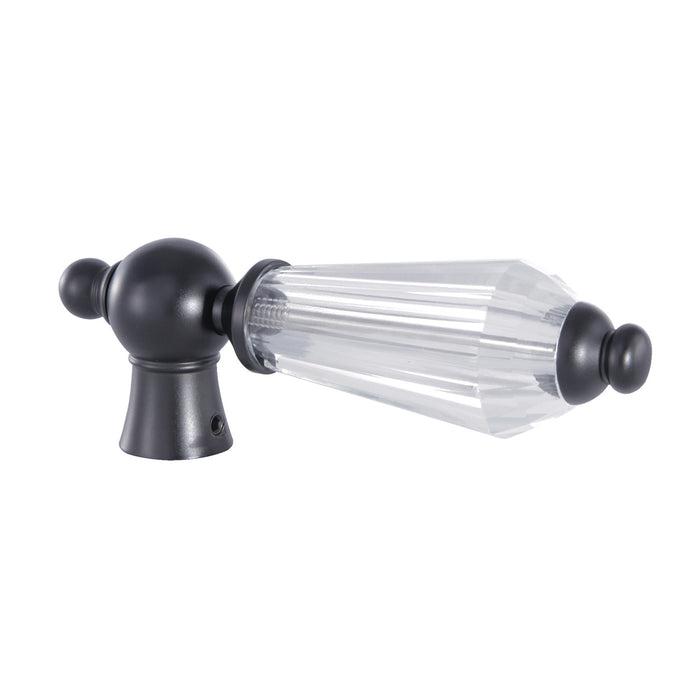 Kingston Wilshire KSH1165WLL Crystal Lever Handle, Oil Rubbed Bronze