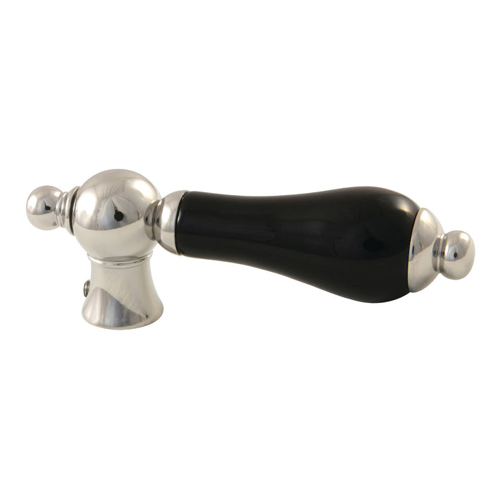 Kingston Duchess KSH1166PKL Black Porcelain Lever Handle, Polished Nickel