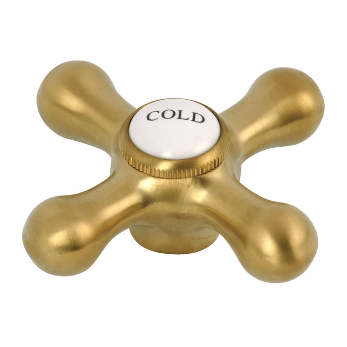 Kingston KSH1167AXC Brass Cross Handle (Cold Side), Brushed Brass