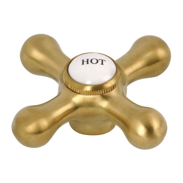 Kingston KSH1167AXH Brass Cross Handle (Hot Side), Brushed Brass
