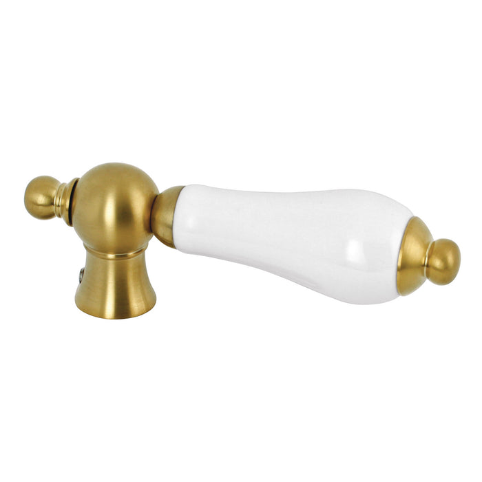 Kingston Naples KSH1167PL Porcelain Lever Handle, Brushed Brass