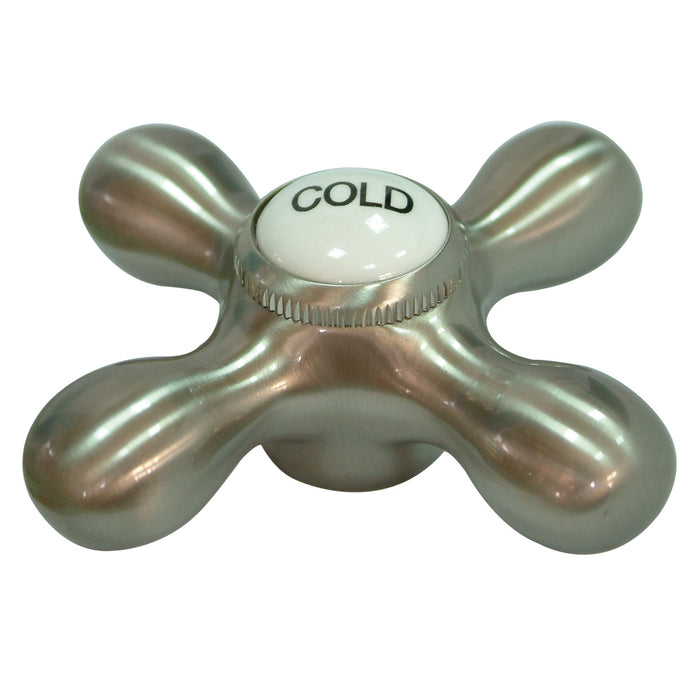Kingston KSH1168AXC Brass Cross Handle (Cold Side), Brushed Nickel