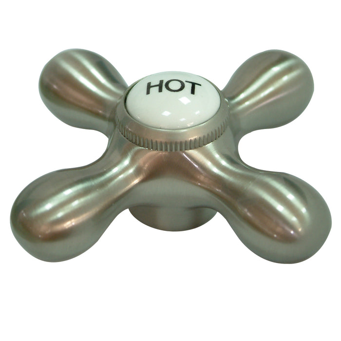 Kingston KSH1168AXH Brass Cross Handle (Hot Side), Brushed Nickel