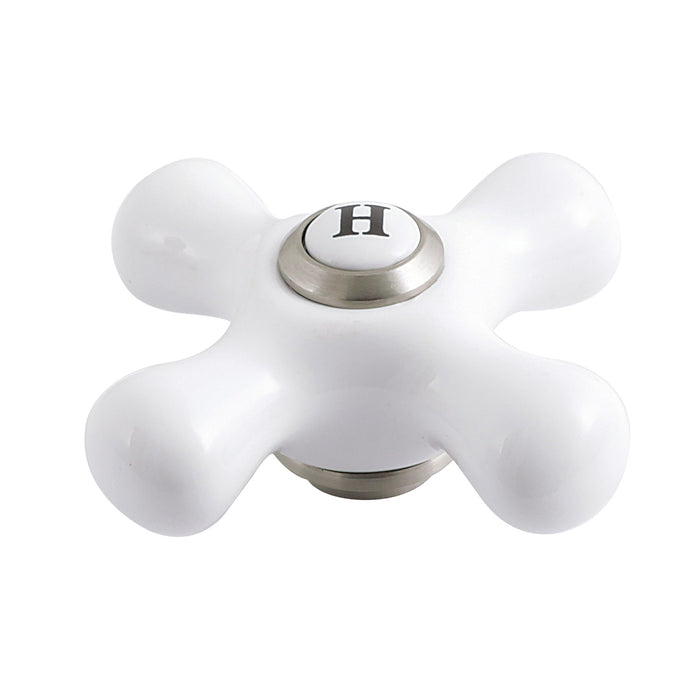 Kingston KSH1168PXH Porcelain Cross Handle (Hot Side), Brushed Nickel