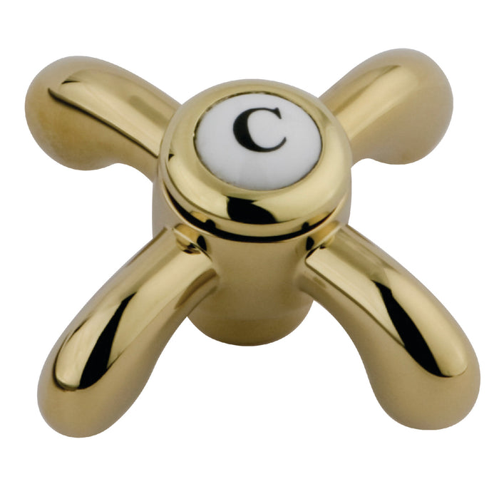 Kingston KSH1602TXC Metal Cross Handle (Cold Side), Polished Brass