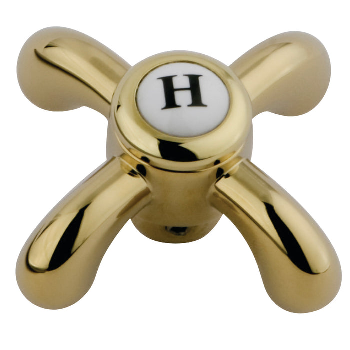 Kingston KSH1602TXH Metal Cross Handle (Hot Side), Polished Brass