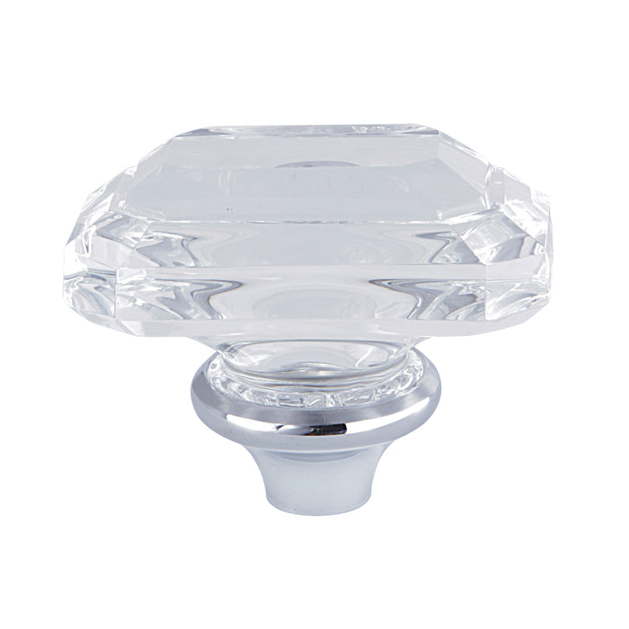 Kingston KSH1961KRL Crystal Rectangular Knob Handle, Polished Chrome