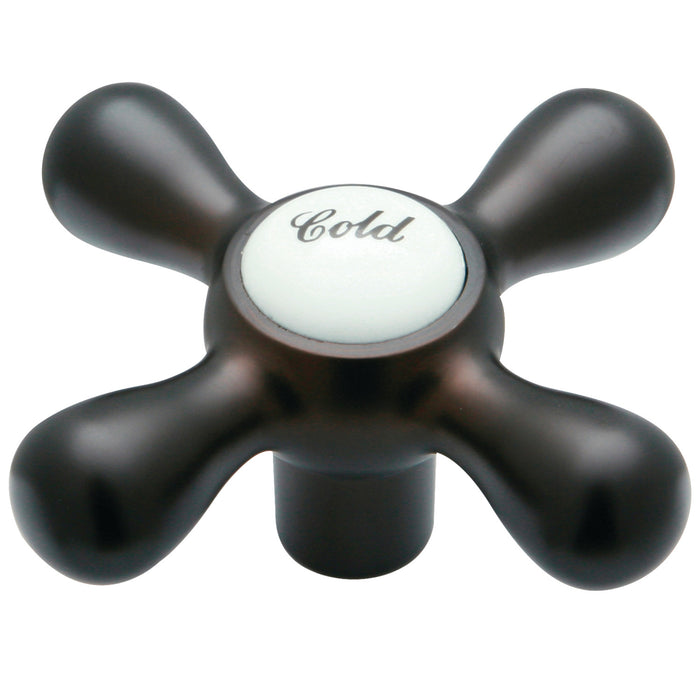 Kingston KSH213ORBC Zinc Alloy Cross Handle (Cold Side), Oil Rubbed Bronze