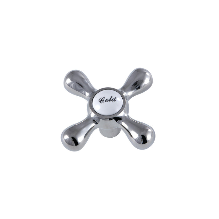 Kingston KSH213PNC Zinc Alloy Cross Handle (Cold Side), Polished Nickel