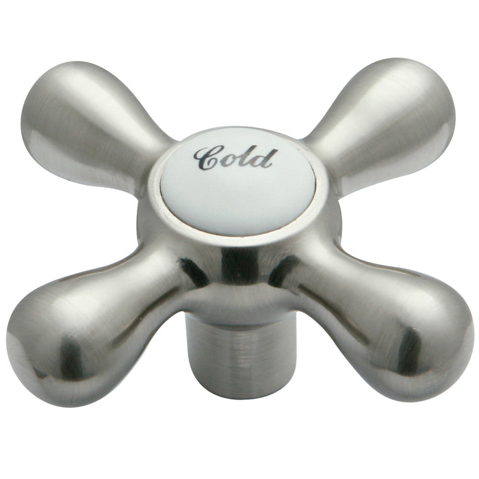 Kingston KSH213SNC Zinc Alloy Cross Handle (Cold Side), Brushed Nickel
