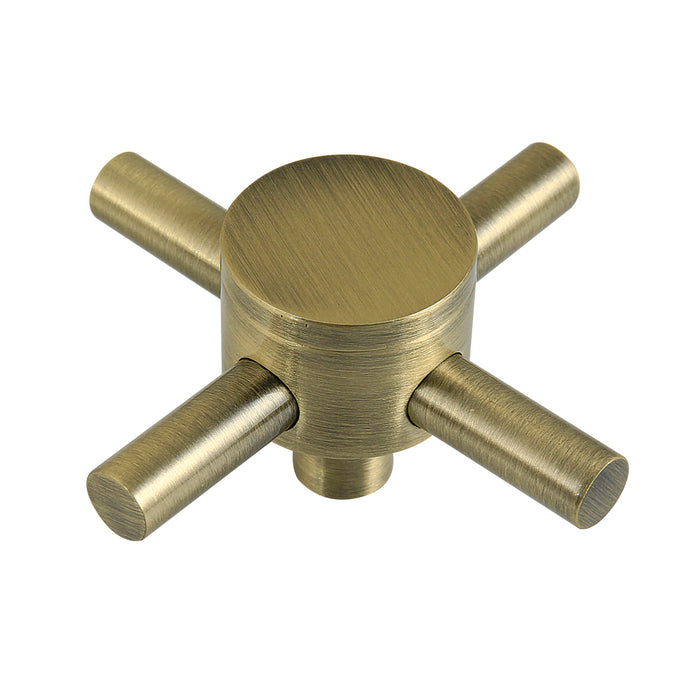 Kingston KSH2363DX Brass Cross Handle, Antique Brass