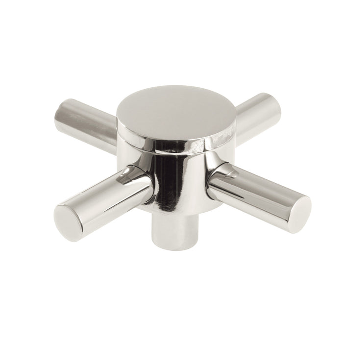 Kingston KSH2366DX Brass Cross Handle, Polished Nickel