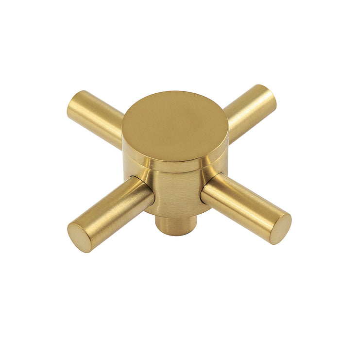 Kingston KSH2367DX Brass Cross Handle, Brushed Brass