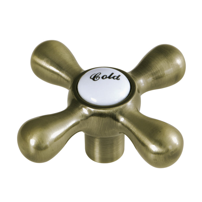 Kingston KSH266ABC Metal Cross Handle (Cold Side), Antique Brass