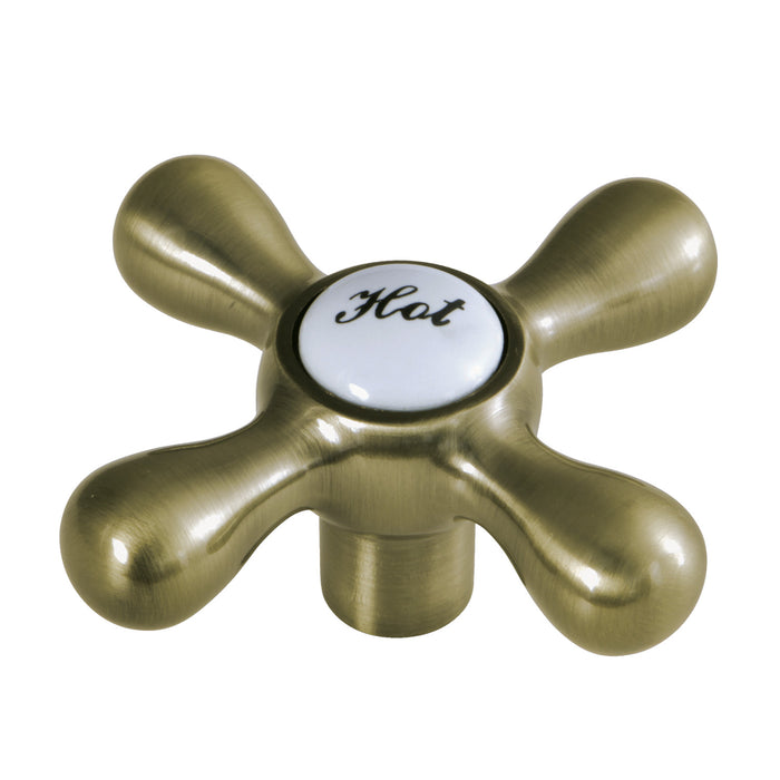 Kingston KSH266ABH Zinc Alloy Cross Handle (Hot Side), Antique Brass