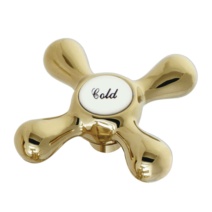 Kingston KSH266PBC Metal Cross Handle (Cold Side), Polished Brass