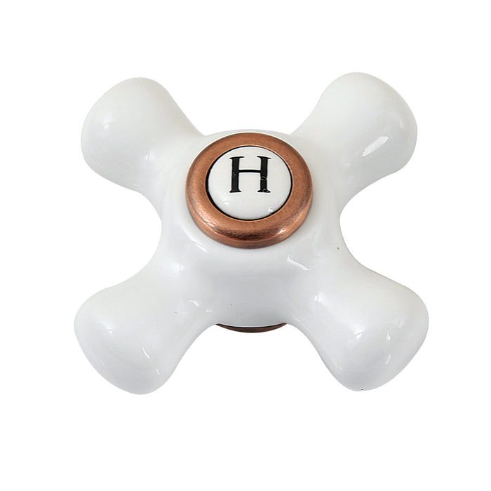 Kingston Kingston KSH266PXACH Porcelain Cross Handle (Hot Side), Antique Copper