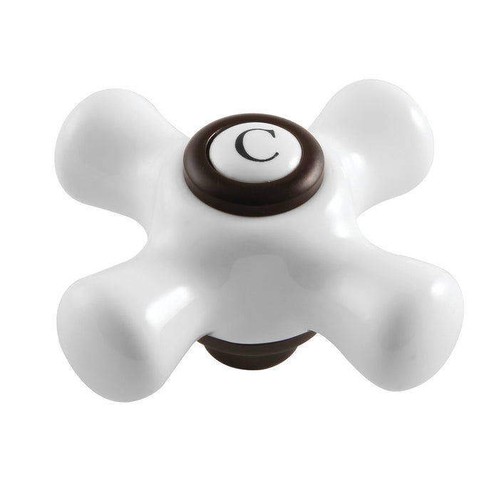 Kingston Kingston KSH266PXORBC Porcelain Cross Handle (Cold Side), Oil Rubbed Bronze