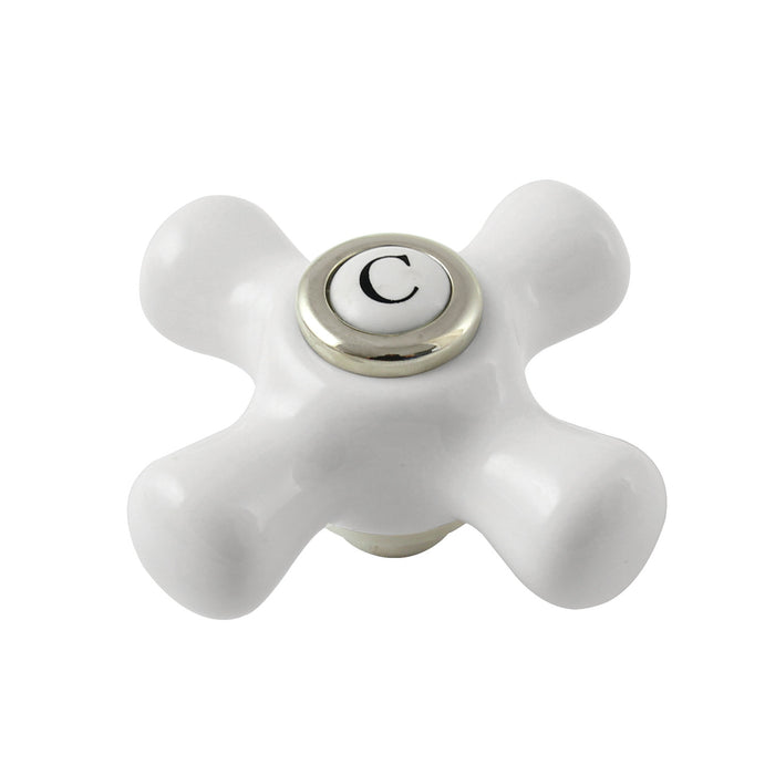 Kingston Kingston KSH266PXPNC Porcelain Cross Handle (Cold Side), Polished Nickel