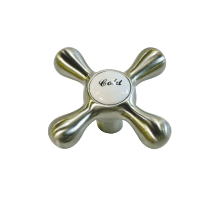 Kingston KSH266SNC Metal Cross Handle (Cold Side), Brushed Nickel