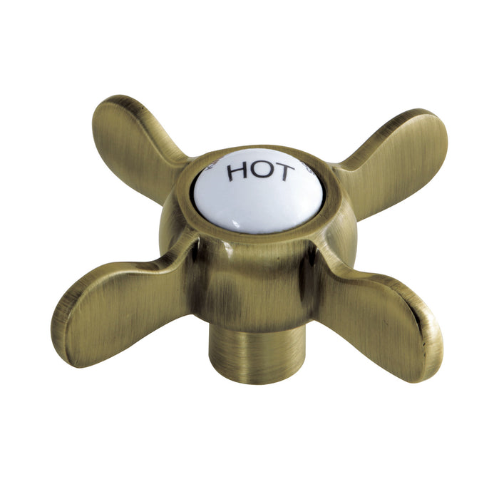 Kingston KSH285ABH Brass Cross Handle (Hot Side), Antique Brass