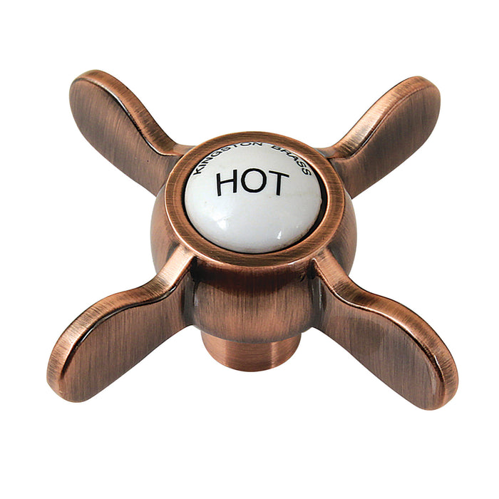 Kingston KSH285ACH Brass Cross Handle (Hot Side), Antique Copper