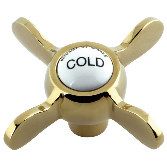Kingston KSH285PBC Brass Cross Handle (Cold Side), Polished Brass