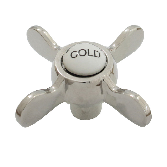 Kingston Essex KSH285PNC Brass Cross Handle (Cold Side), Polished Nickel