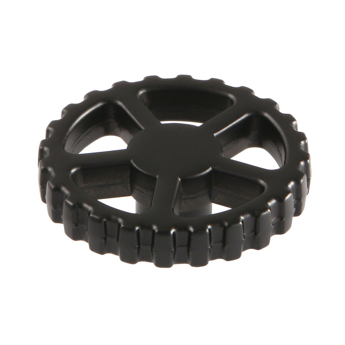 Kingston Fuller KSH2940CG Brass Industrial Style Machine Gear Wheel Handle, Matte Black