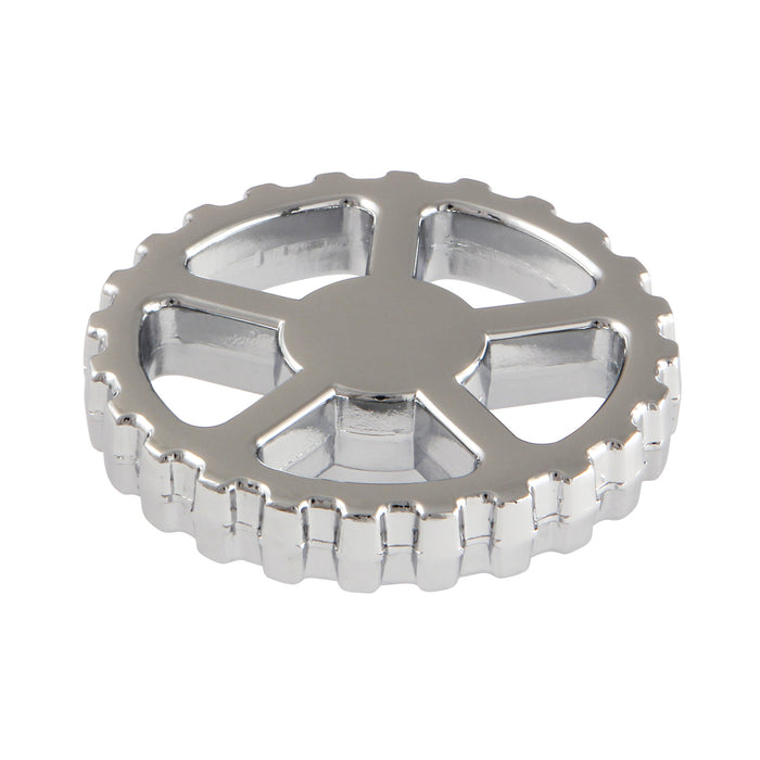Kingston Fuller KSH2941CG Brass Industrial Style Machine Gear Wheel Handle, Polished Chrome